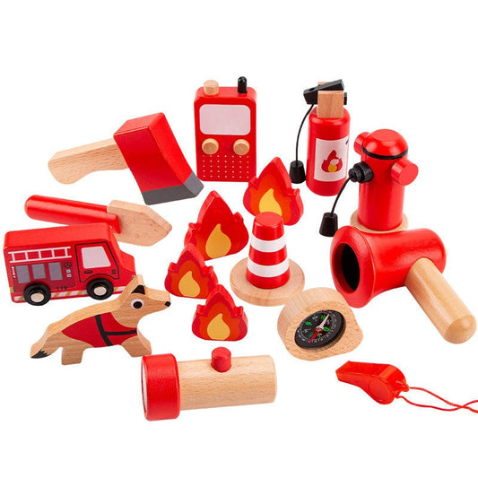 Wudly - Wooden Fire Fighter Set For Kids