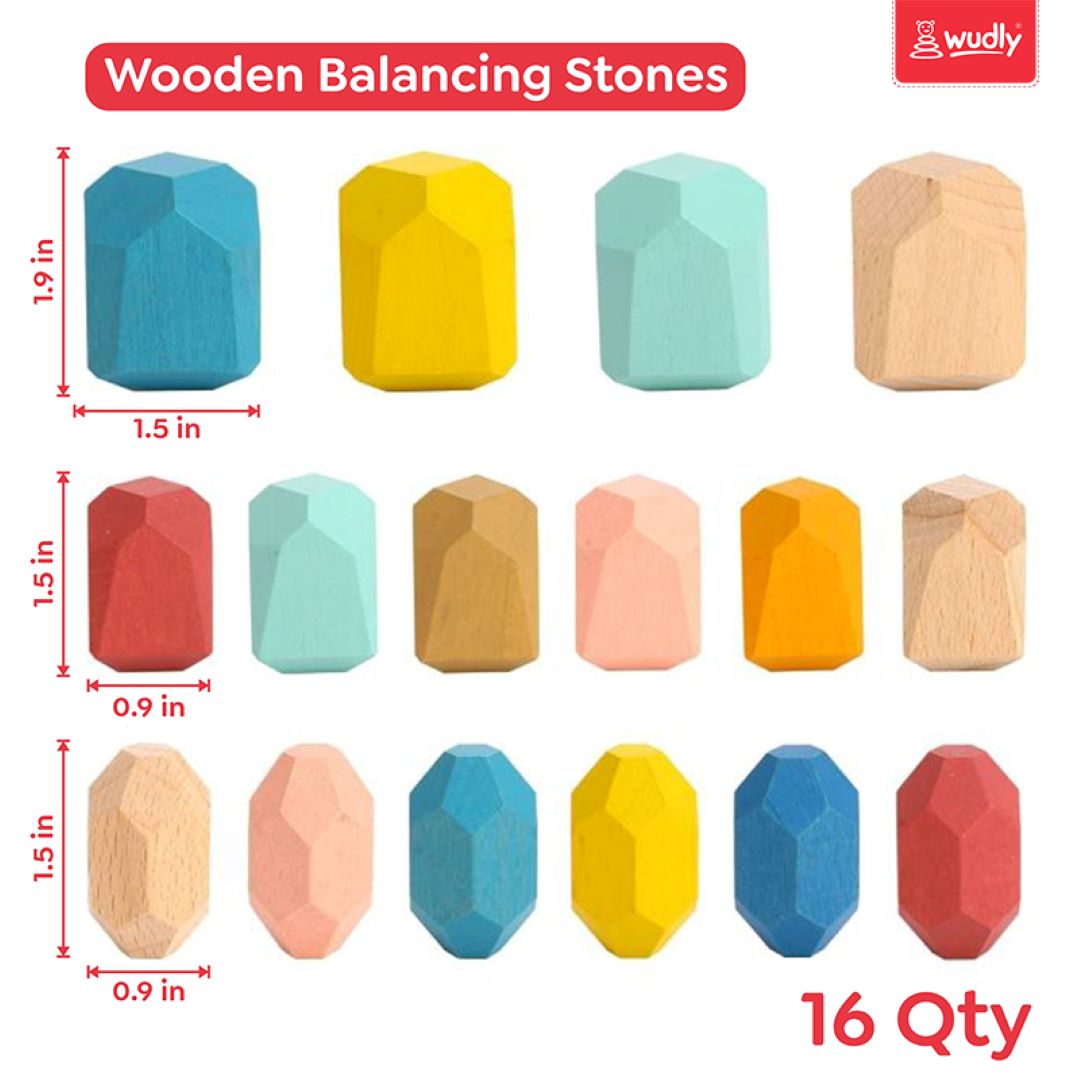 Wudly Wooden Balancing Stone For Kids