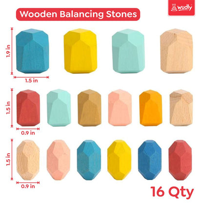 Wudly Wooden Balancing Stone For Kids