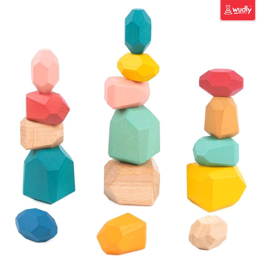 Wudly Wooden Balancing Stone For Kids