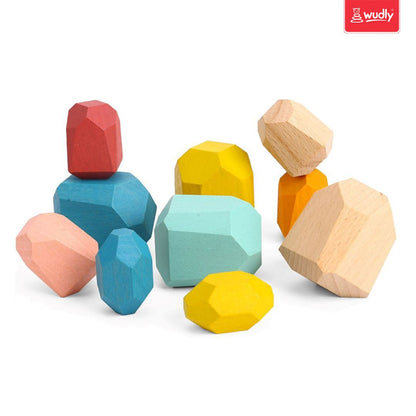 Wudly Wooden Balancing Stone For Kids