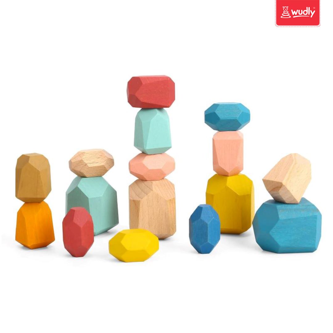 Wudly Wooden Balancing Stone For Kids