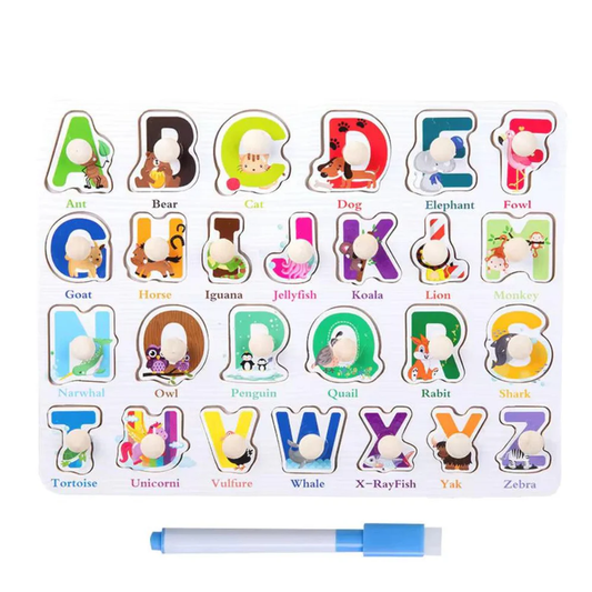 Wudly - Alphabet 2 Knob Puzzle