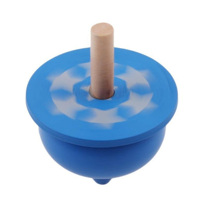 Wudly Wooden Spinning Top Toy with Intricate Patterns – Durable, Colorful, and Mesmerizing for Kids and Adults - 4 Pieces