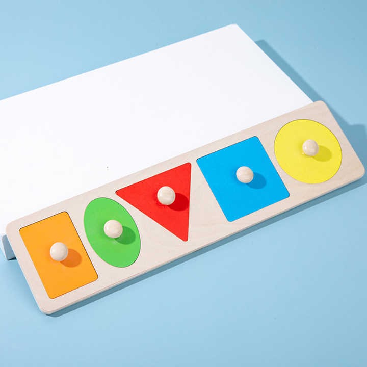 Wudly - Long Five Shape Knob Board Puzzle