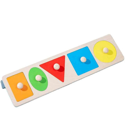 Wudly - Long Five Shape Knob Board Puzzle