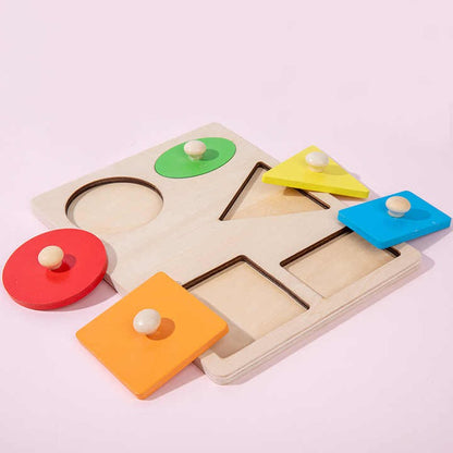 Wudly - Five Shape Knob Board Puzzle