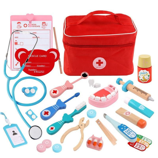 Wudly Toys Wooden Doctor Role Play Set