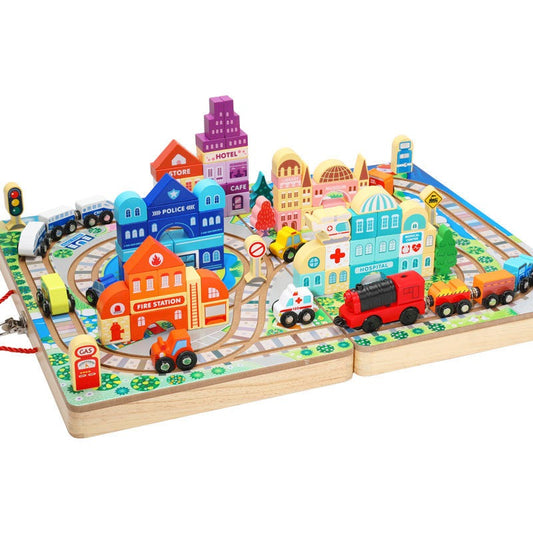 Wudly Train Track Building Blocks Box Set