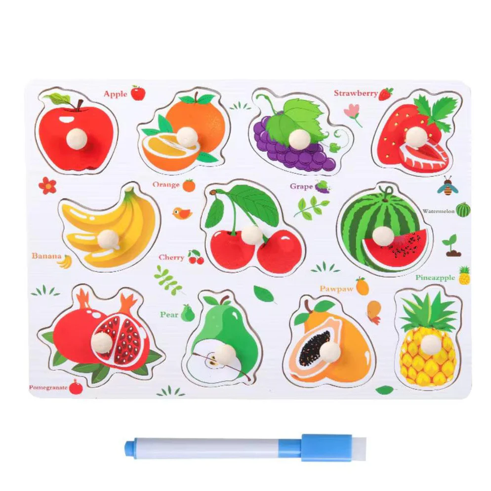 Wudly - Fruits Knob Puzzles