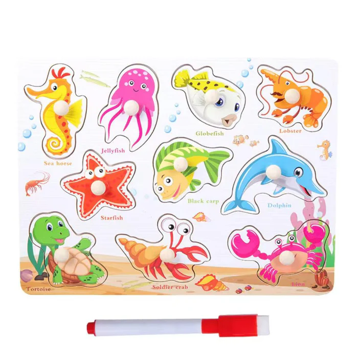 Wudly - Sea Animal Knob Puzzle