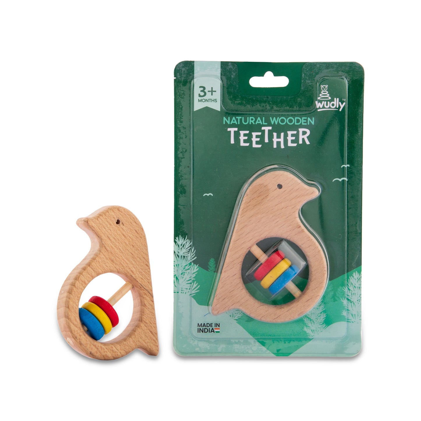 Wudly - Wooden Teether Sparrow