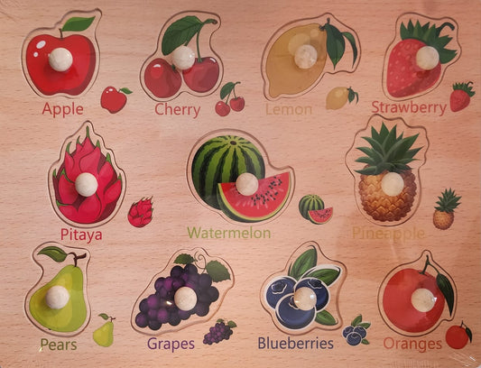 Wudly - Fruit 3 Knob Puzzle