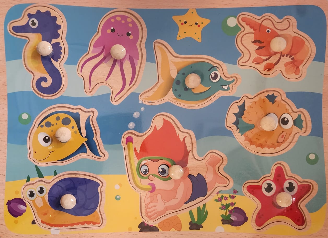 Wudly - Sea Animal 2 Knob Puzzle