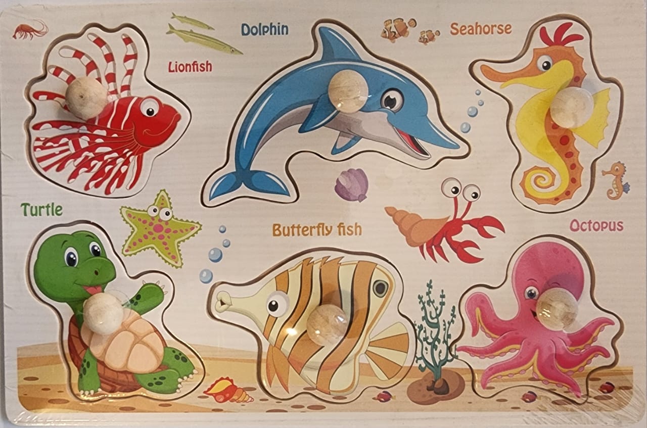 Wudly - Sea Animal 3 Knob Puzzle