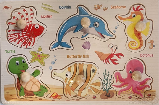 Wudly - Sea Animal 3 Knob Puzzle