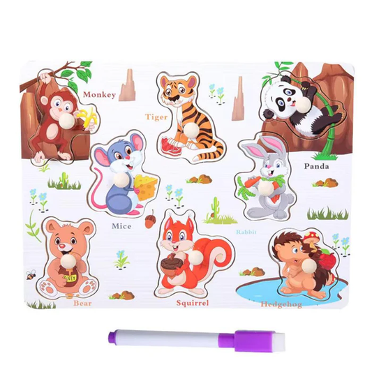 Wudly - Jungle Animal 2 Knob Puzzle