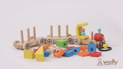 Wudly - Pull Building Blocks Train