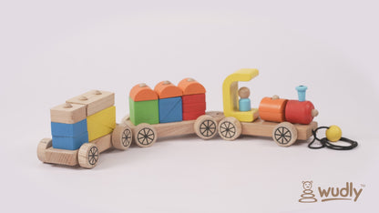 Wudly - Pull Building Blocks Train